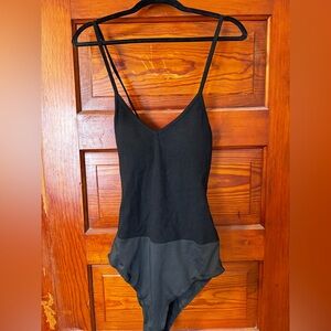 White Birch Elegant Black Bodysuit